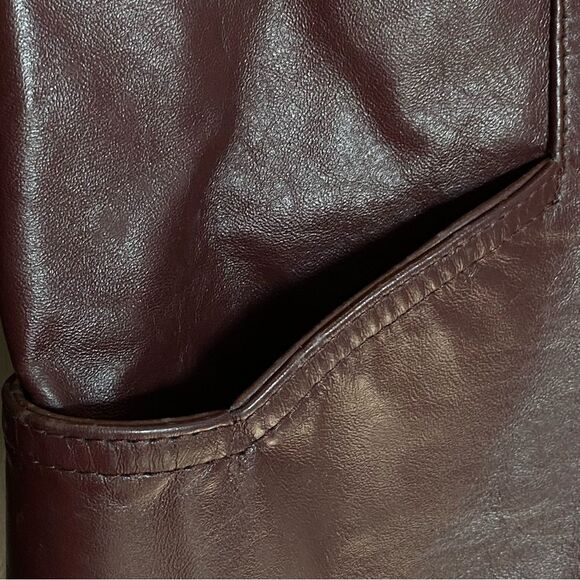Foxmoor Retro 80s 70s Leather Jacket Blazer Coat Size 9 - Picture 10 of 15